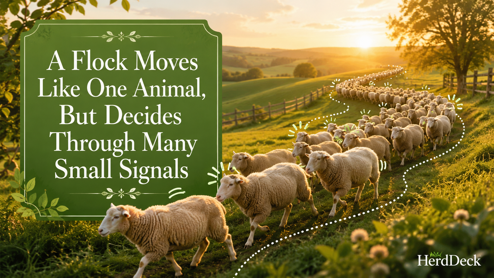 A Flock Moves Like One Animal, But Decides Through Many Small Signals