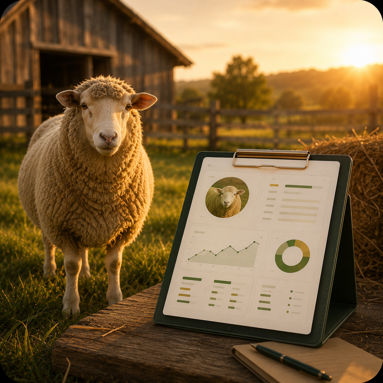 Visual van de dierkaartmodule in HerdDeck Shepherd