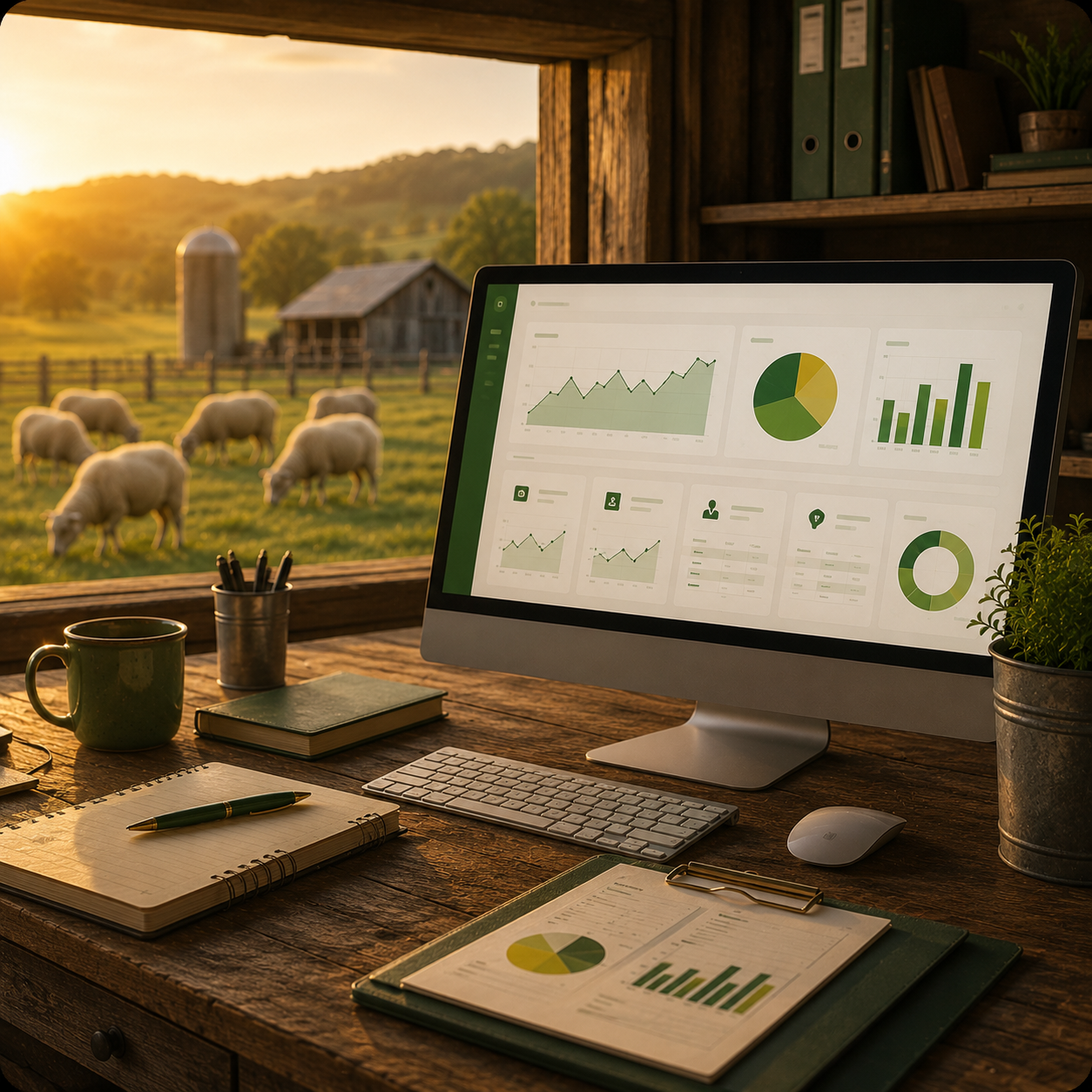 Visual van de desktopwerkruimte in HerdDeck Shepherd